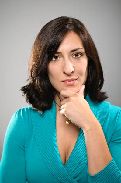 Latina Woman Making A Decision — Stock Photo, Image