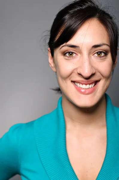 Latina Woman Smiling Portrait — Stock Photo, Image