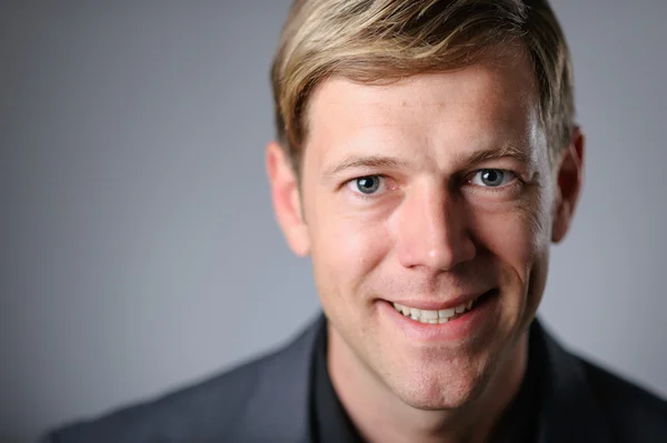 Smiling Young Caucasian Man — Stock Photo, Image