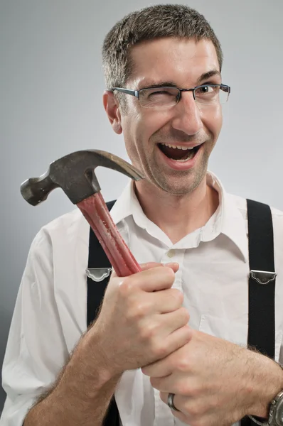 Crazy Handyman — Stock Photo, Image