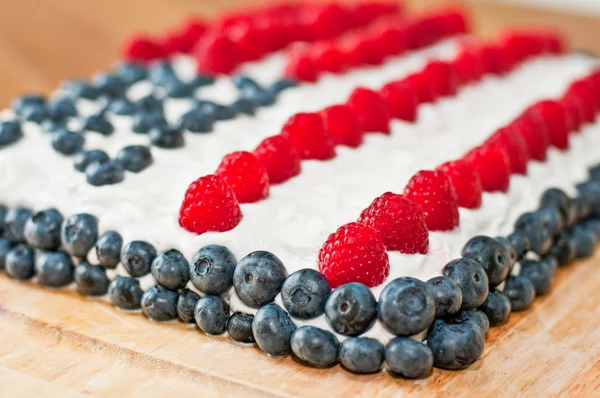 US Flag Fourth Of July Cake — Stock Photo, Image