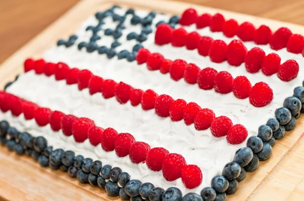 Drapeau US 4 juillet Gâteau — Photo