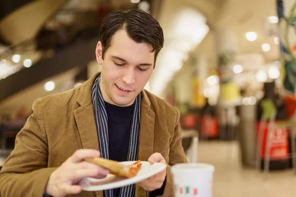 About To Devour Some Pizza — Stock Photo, Image