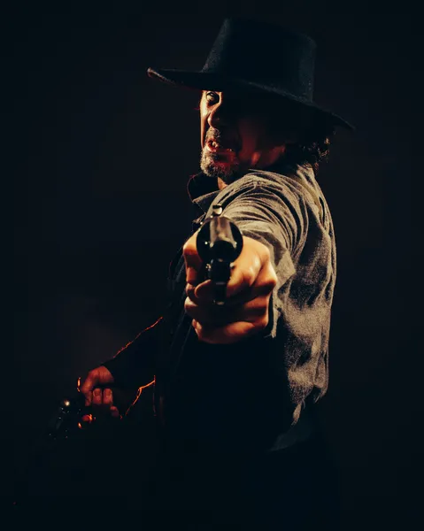 Wild west Gunslinger — Stockfoto