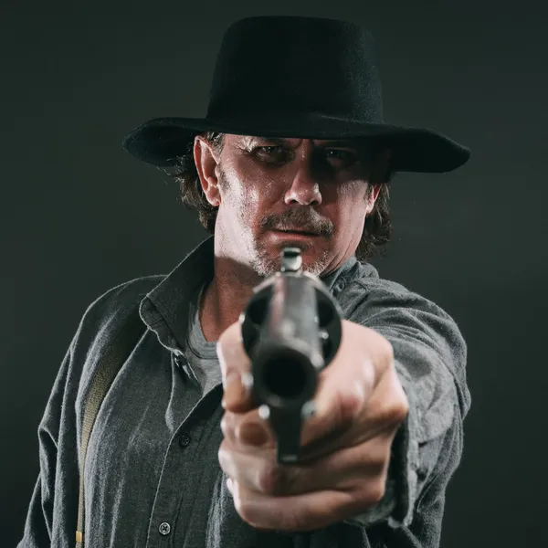 Gunslinger selvagem do oeste — Fotografia de Stock