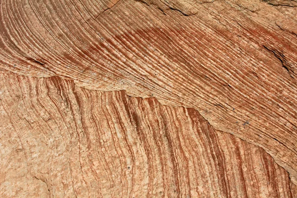 Brown-white striated texture of natural sandstone — Stock Photo, Image