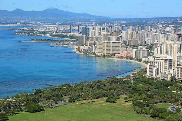 honolulu ve kapiolani Park diamond head üzerinden görüntülemek