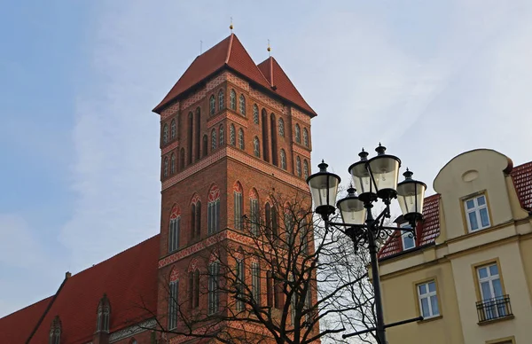Tour Lanterne Église Saint Jacob Torun Pologne — Photo