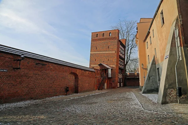 Krzywa Wieża Toruń Polska — Zdjęcie stockowe