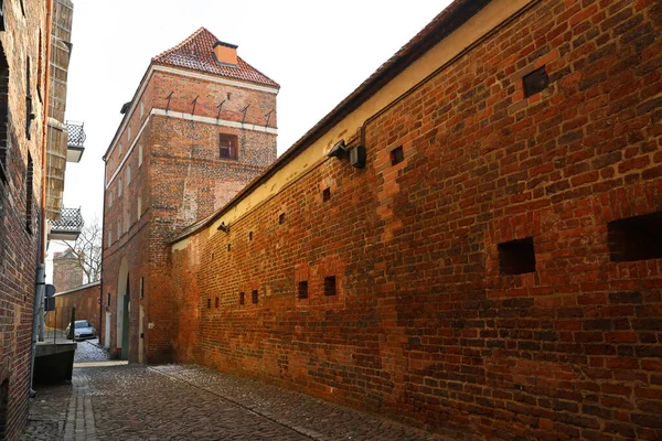 Defensive Wall Tower Torun Poland — Fotografia de Stock