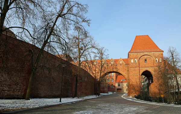 Street Teutonic Castle Torun Poland — Photo