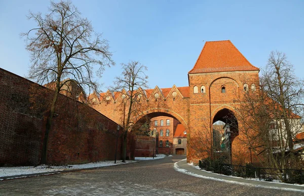 Walking Teutonic Castle Torun Poland — Photo