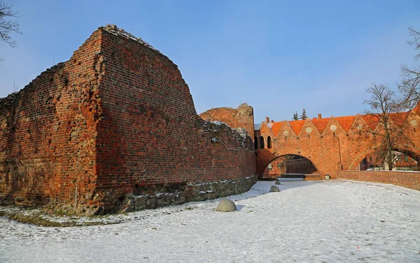 Old New Wall Torun Poland — Photo