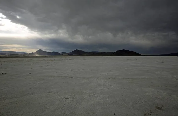 Paisaje Del Desierto Sal Bonneville Salt Flats Great Salt Desert —  Fotos de Stock