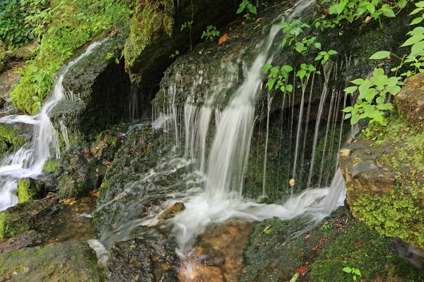 Seitliche Wasserfälle Rutledge Falls Short Springs Natural Area Tennessee — Stockfoto
