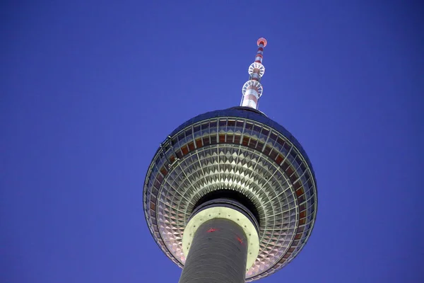Sphere Night Tower Berlin Germany — стоковое фото