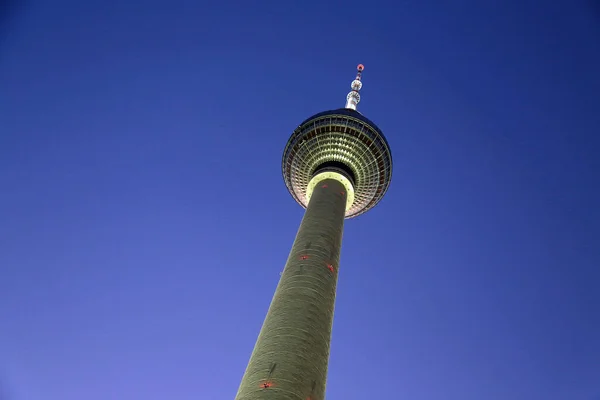 Πύργος Τηλεόρασης Την Νύχτα Βερολίνο Γερμανία — Φωτογραφία Αρχείου