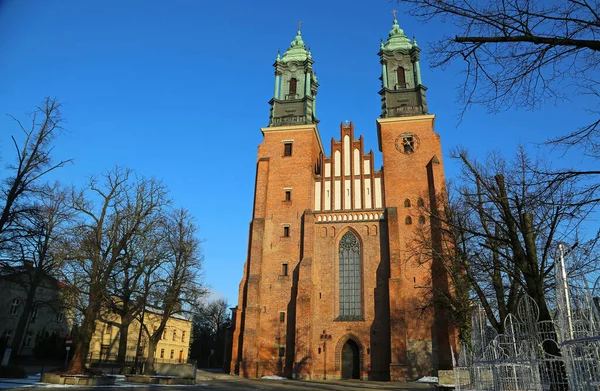Vista Para Catedral Ostrow Tymski Poznan Polónia — Fotografia de Stock