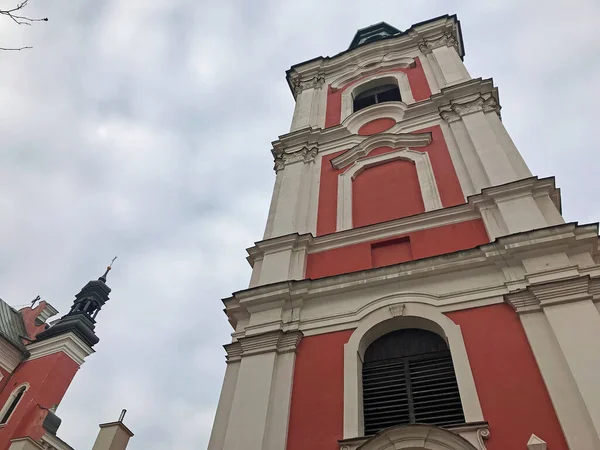 Tower Fara Church Old Town Poznan Poland — Fotografia de Stock