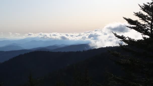 Clouds Smoky Mountains Tennessee — Stock Video