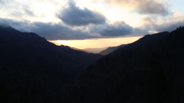 Západ Slunce Kouřových Horách Tennessee — Stock video