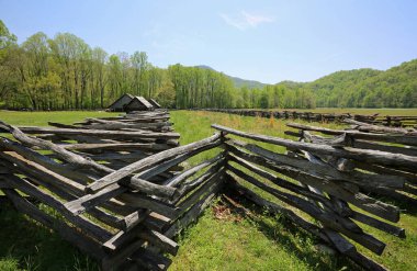 Dağ Çiftliği Müzesi 'ndeki çit - Great Smoky Dağları Ulusal Parkı, Kuzey Carolina