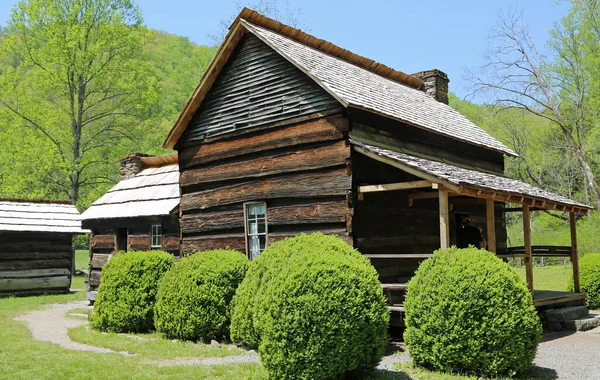 Widok Farmę Johna Davisa Park Narodowy Great Smoky Mountains Karolina — Zdjęcie stockowe