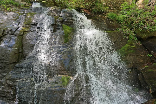 Vista Juney Whank Falls Parque Nacional Great Smoky Mountains Carolina — Foto de Stock