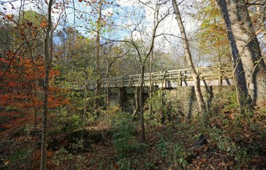 Pedestrian bridge in Glen Helen Nature Preserve, Ohio