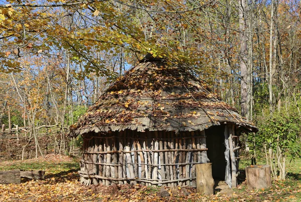 Mound House Woodland Indian Village George Rogers Clark Park Ohio — Zdjęcie stockowe