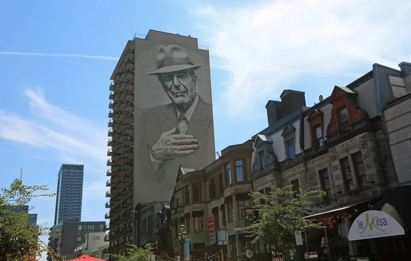 Leonard Cohen mural - Montreal, Quebec, Canada