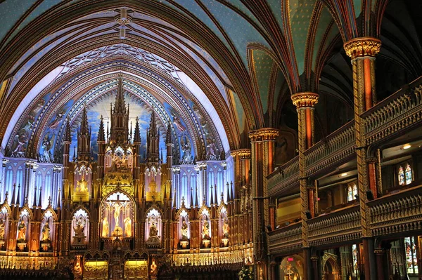 Altar Gallery Notre Dame Basilica Montreal Quebec Canada — Stockfoto