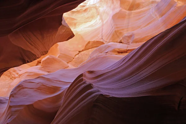 Färger Vågiga Klippor Secret Antelope Canyon Page Arizona — Stockfoto