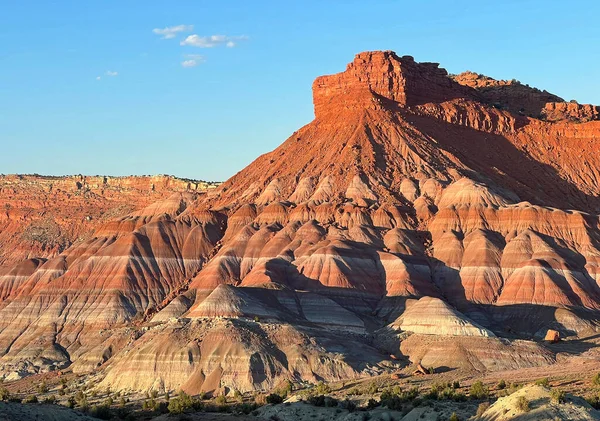 Red Striped Mountain Old Paria Movie Set Utah — Stock Photo, Image