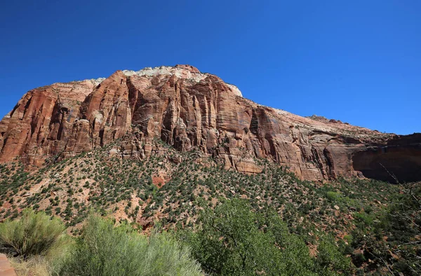 Tájkép Keleti Templommal Zion Nemzeti Park Utah — Stock Fotó