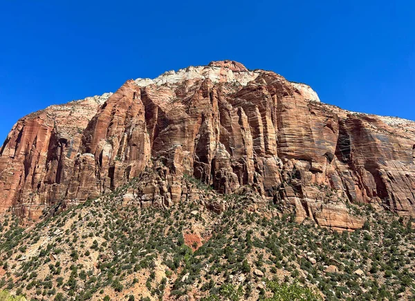 Keleti Templom Kék Égen Zion Nemzeti Park Utah — Stock Fotó