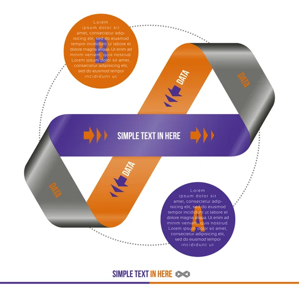 Tira de papel Mobius. Infográfico de opção vetorial . — Vetor de Stock