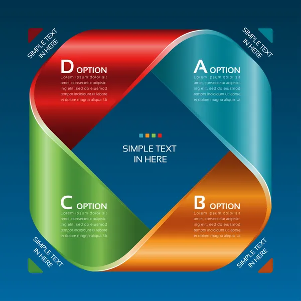 Mobius Papierstreifen. Vektoroption Infografik. — Stockvektor