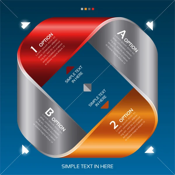 Una striscia di carta Mobius. Opzione vettoriale infografica . — Vettoriale Stock