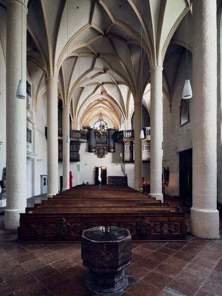 Dentro Uma Igreja Com Órgão Berchtesgaden Alemanha — Fotografia de Stock