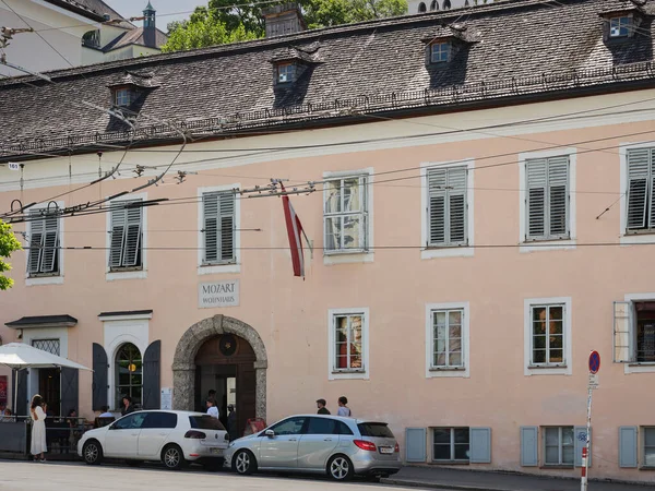 Casa Salzburgo Onde Wolfgang Amadeus Mozart Vivia Áustria — Fotografia de Stock