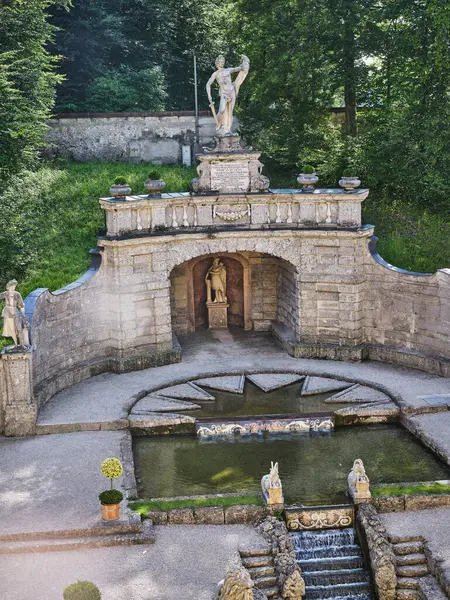 Statues Wassespiele Park Hellbrunn Palace Austria — Stock Photo, Image