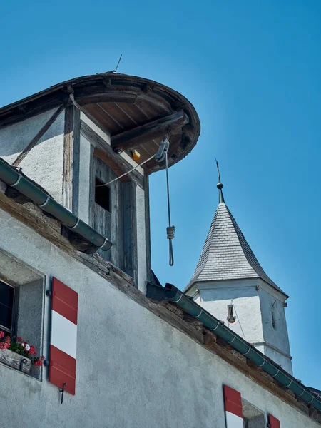 Uma Corda Com Laço Para Puxar Grãos Castelo Medieval Hohenwerfen — Fotografia de Stock