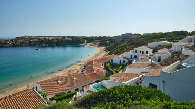 Beautiful Arenal d'en Castell beach in summer, Menorca island, Spain
