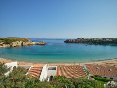 Beautiful Arenal d'en Castell beach in summer, Menorca island, Spain