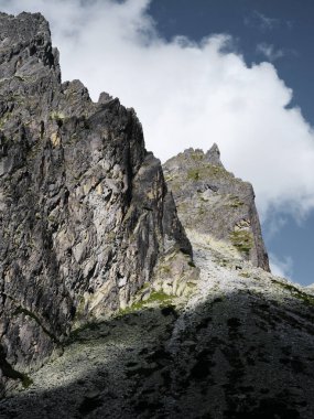 Slovakya 'daki yüksek Tatras kayalık dağları