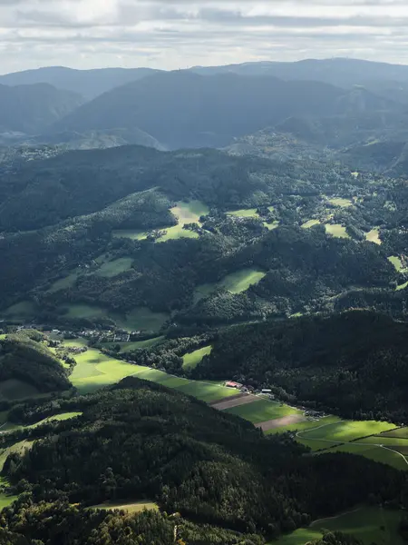Vista Las Colinas Circundantes Desde Cordillera Rax Austria —  Fotos de Stock