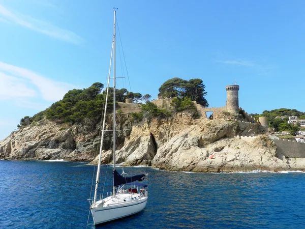 Slottet i tossa de mar, costa brava, Spanien — Stockfoto