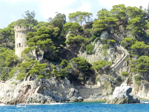 Landschap van de Costa brava, lloret de mar, Catalonië, Spanje — Stockfoto