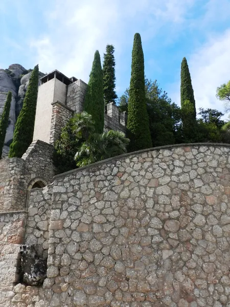 Monasterio en el Monte Montserrat, España —  Fotos de Stock